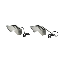 Lame d'eau inox 60cm à encastrer dans un mur Niagara Led Wall
