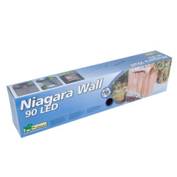 Lame d'eau inox 90cm à encastrer dans un mur Niagara Led Wall