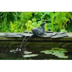 Gargouille Poisson 17cm jet d'eau