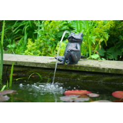 Gargouille Grenouille assise 20.5cm jet d'eau