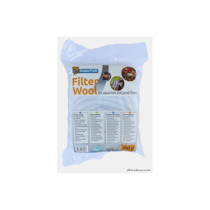 SF Ouate De Filtration Blanche 100 Gr - SuperFish