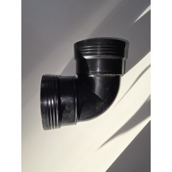 Coude 90° FF à lèvres PP Noir